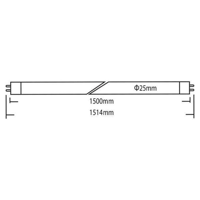 LED Buis T8 G13 24W 4500K Lang 150cm wit