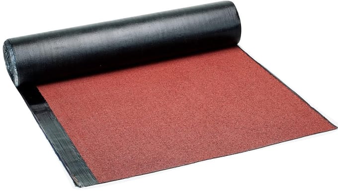 DSTOCK60 - Roll 1 meter bitumen felt red – width 1 meter – covers 1 m2 – cut to size per meter – waterproofing for roof, niche, hut …