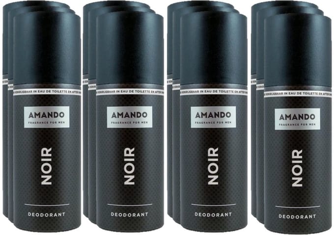Amando Noir Deodorant Spray 150 ml - Voordeelverpakking 12 stuks