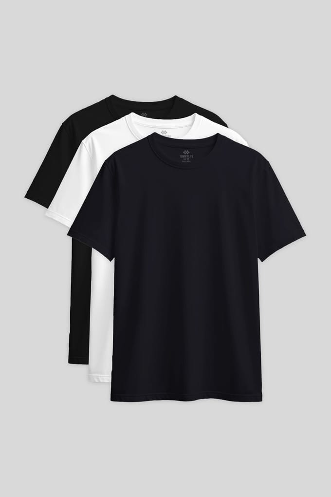Dames Katoen Elastaan Crew Neck T-Shirt