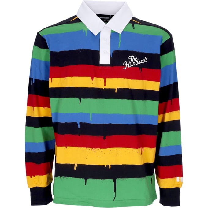 Herenpolo met lange mouwen Spray Drip L/s Rugby Zwart