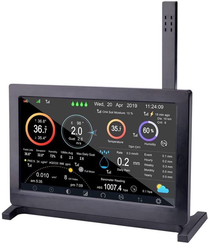 Professioneel Draadloos Weerstation met WiFi en Multi-Cloud Upload