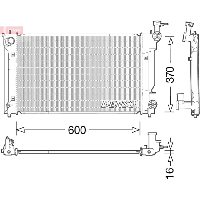 Radiator, motorkoeling DENSO DRM50094
