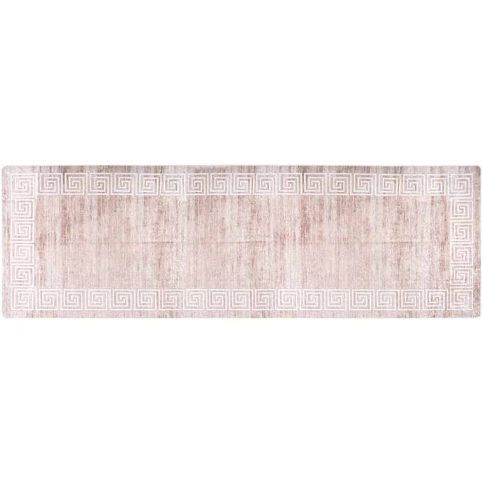 vidaXL - Vloerkleed - wasbaar - 80x300 - cm - beige
