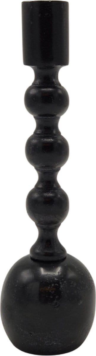 Deco4yourhome® - Kandelaar - 2 Stuks - Metaal - Scandinavisch - Zwart - Black - 21.5cm