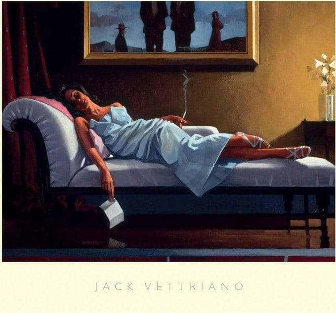 Kunstdruk Jack Vettriano - The Letter 76x68cm