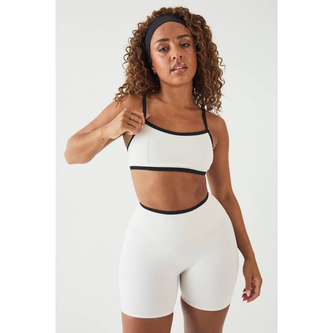 Dames Dsgn Studio Sculpt Contrast Mini Sport-bh | Cloud | Maat: Large