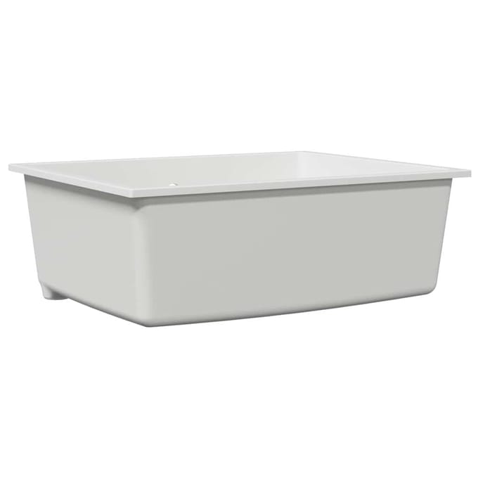 vidaXL - Keukenwasbak - Wit - 54 - x - 44 - x - 20 - cm - Graniet