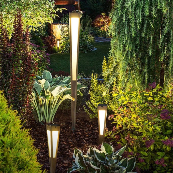 Les Jardins Tecka LED zaklamp op zonne-energie met sensor, 52 cm, Duratek
