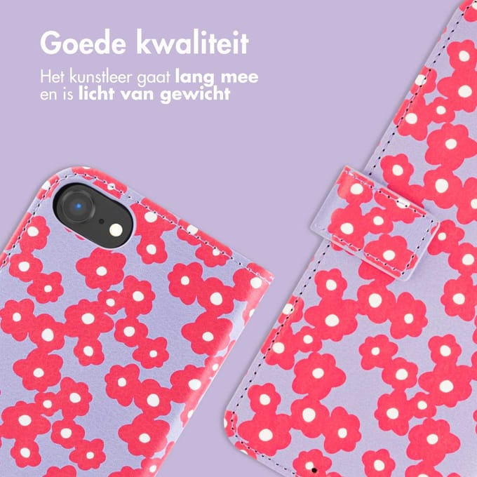 imoshion Hoesje - Geschikt voor Apple iPhone 17e / 16e - Design Bookcase smartphone - Dusty Rose Blossoms
