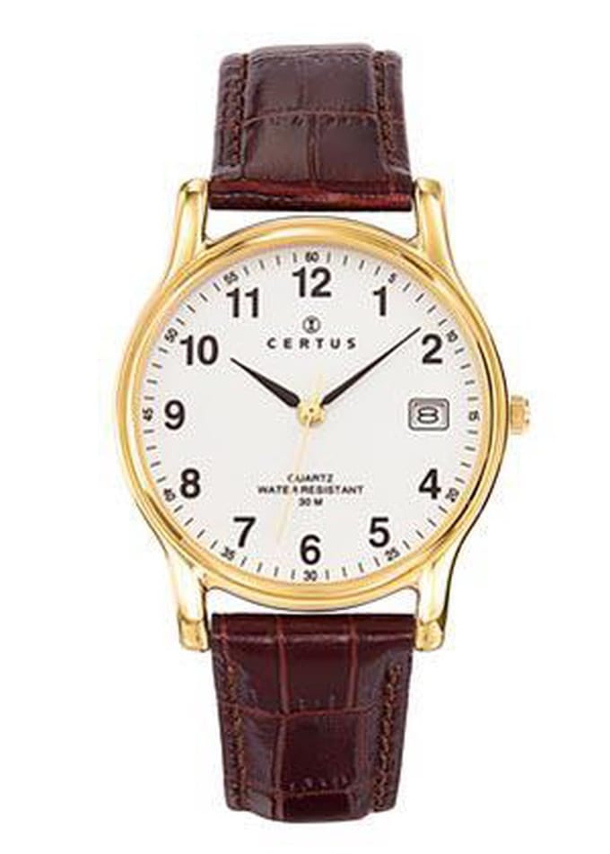 Certus 611235 goudkleurig herenhorloge 35 mm 30 meter