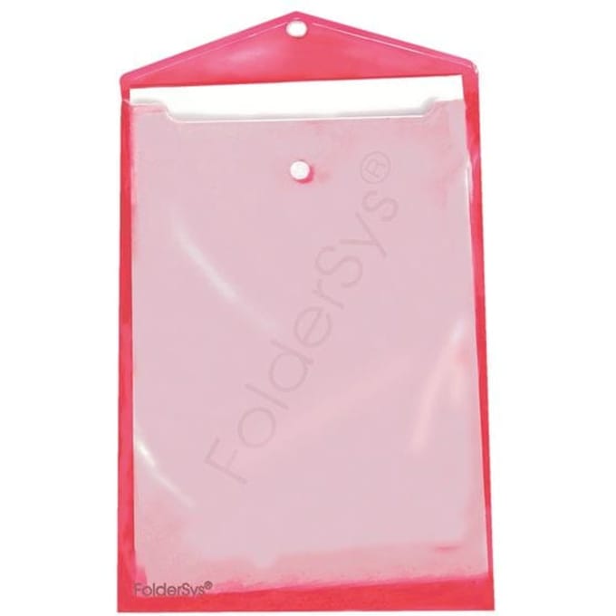 FolderSys documenthoes, A4, klittenbandsluiting, PP, rood