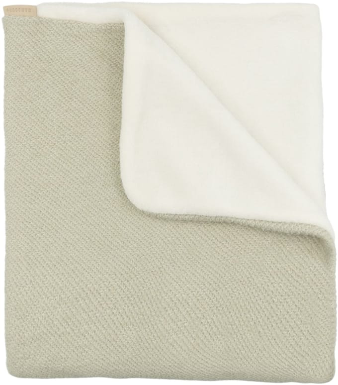 Bamboom Geborstelde Wiegdeken met pluche - Sage Olives