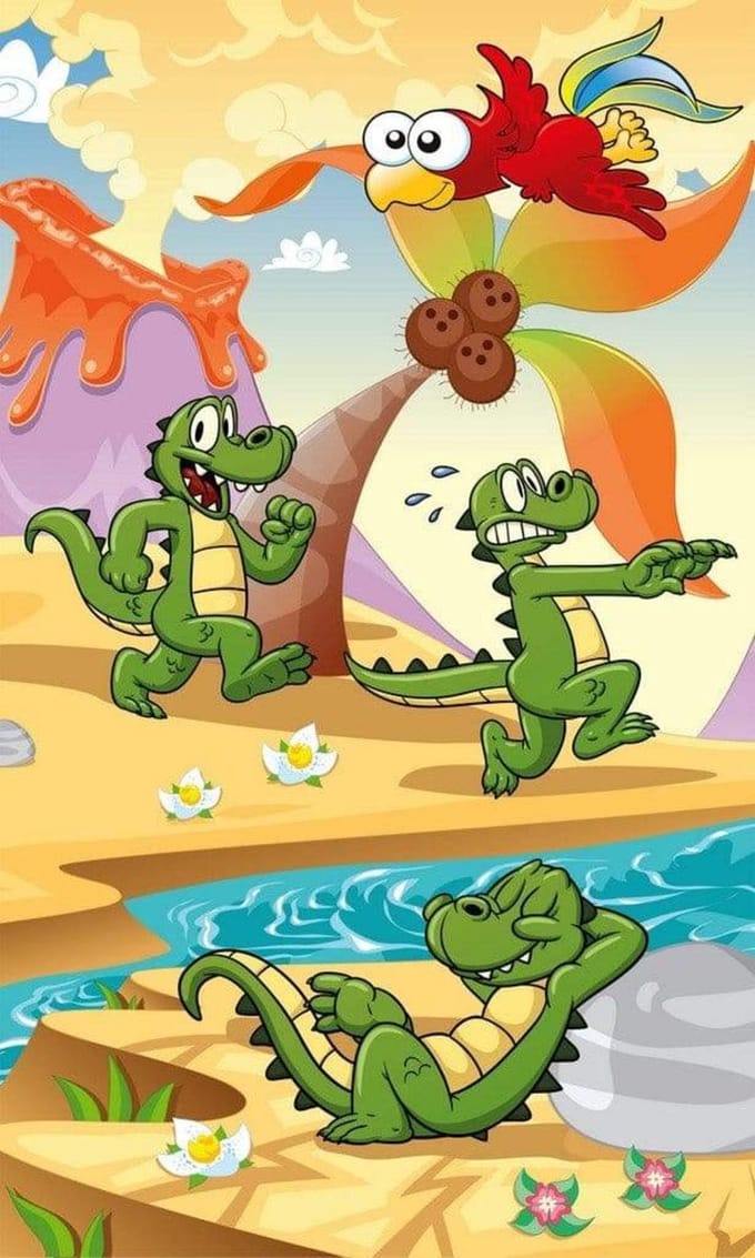 Fotobehang - Crocodiles 150x250cm - Vliesbehang