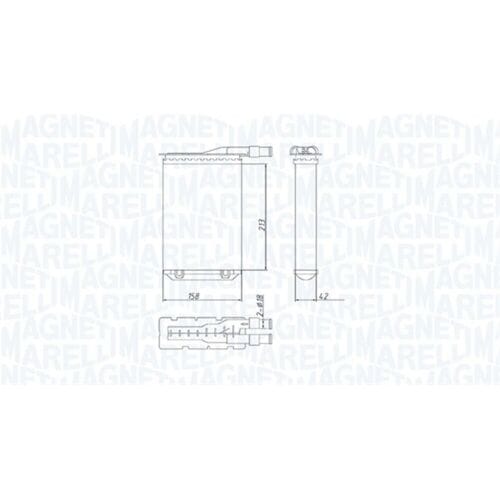 Warmtewisselaar, interieur verwarming MAGNETI MARELLI 350218489000
