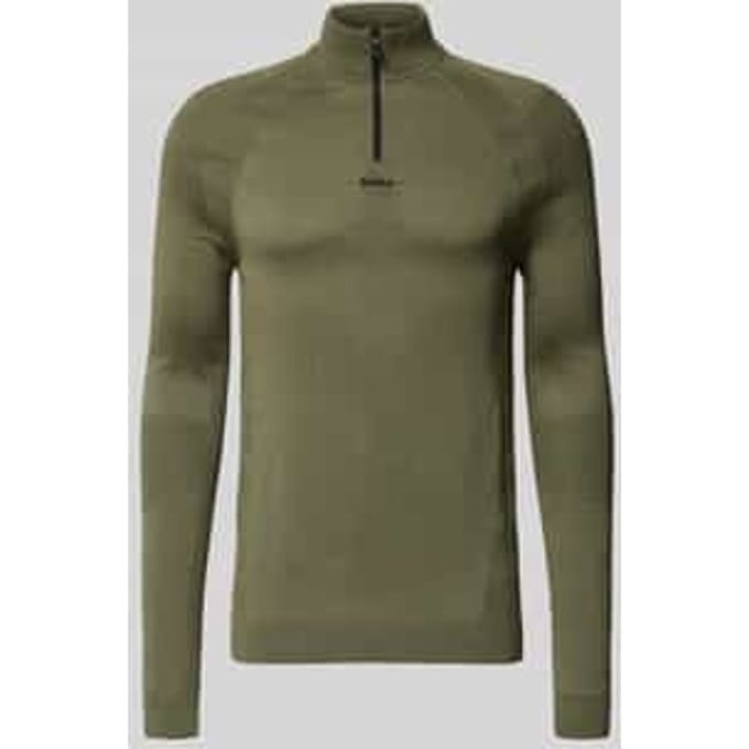 Regular Fit troyer met scheerwol-aandeel model 'TOUR SEAMLESS QZ'