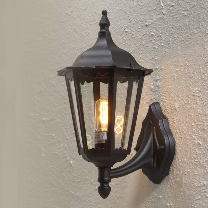 Konstsmide Firenze - Wandlamp opwaarts 48cm - 230V - E27 - matzwart