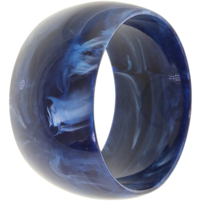 Behave – Armband – Blauw gemarmerd – Acryl – Breed – Eyecatcher – Nikkelvrij