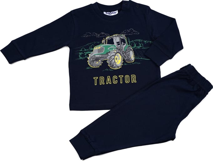Fun2Wear - Pyjama Tractor - Navy Blauw - Maat 146/152