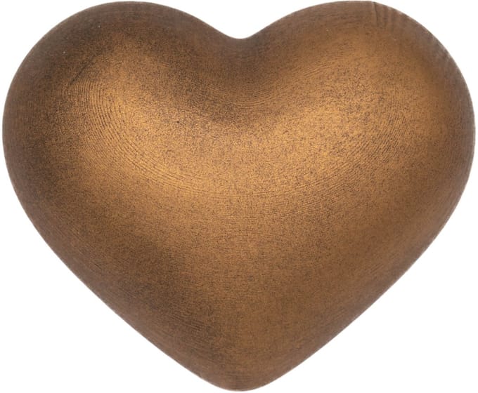 mini urn hartje - kleur brons - 50 ML