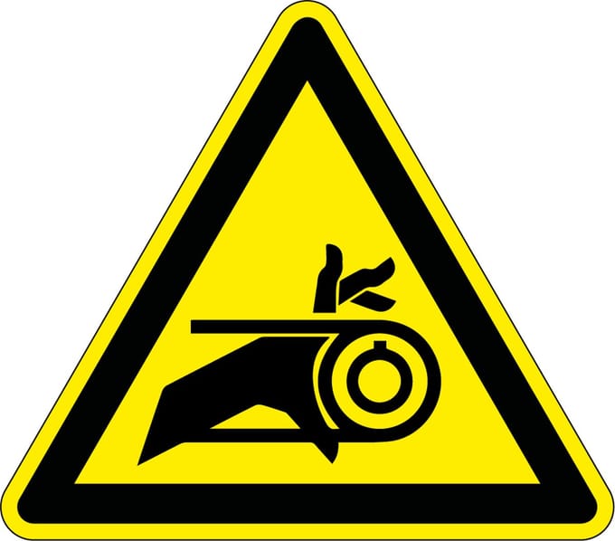 Gevaar voor verstrikking waarschuwingssticker 200 mm