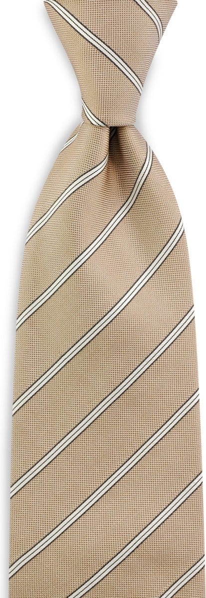 We Love Ties - Stropdassen - Stropdas Proud Peter - beige / zwart / wit