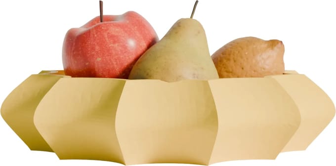 Fiastra® Manarola - fruitschaal - geel - 35 cm