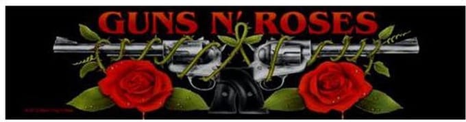 Guns N' Roses - Logo/Roses Patch - Super Strip - Zwart