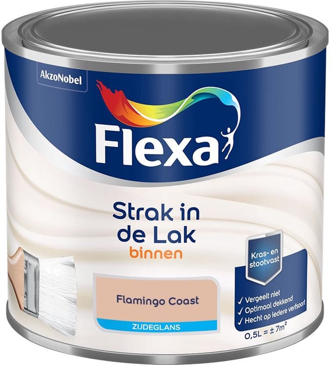 Flexa - Strak In De Lak Binnenlak Zijdeglans - Flamingo Coast - Mengverf - 500 Ml