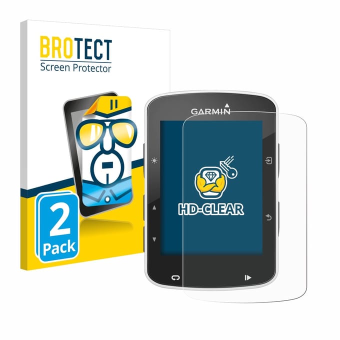 BROTECT - Screenprotector voor Garmin Edge 820 - Folie Beschermfolie transparant 2 Stuks