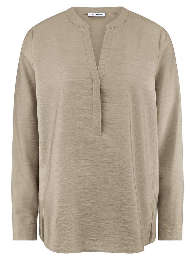 Blouse lange mouwen Van Peter Hahn beige
