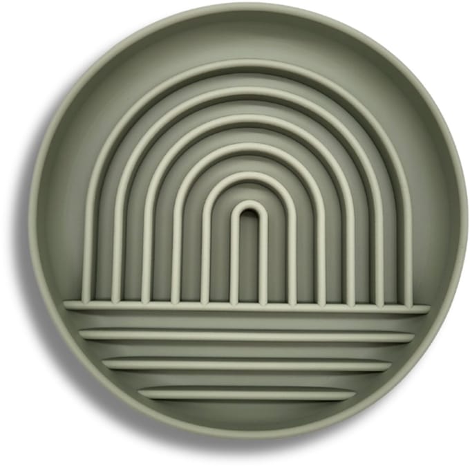 Slowfeeder By Ollies - Siliconen Likmat Rond Hond - BPA vrij - Groen