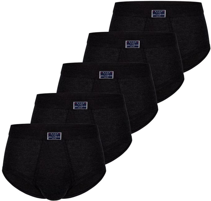 ESGE Heren Slip met voorsluiting 5 pack- Fijnrib Jeans