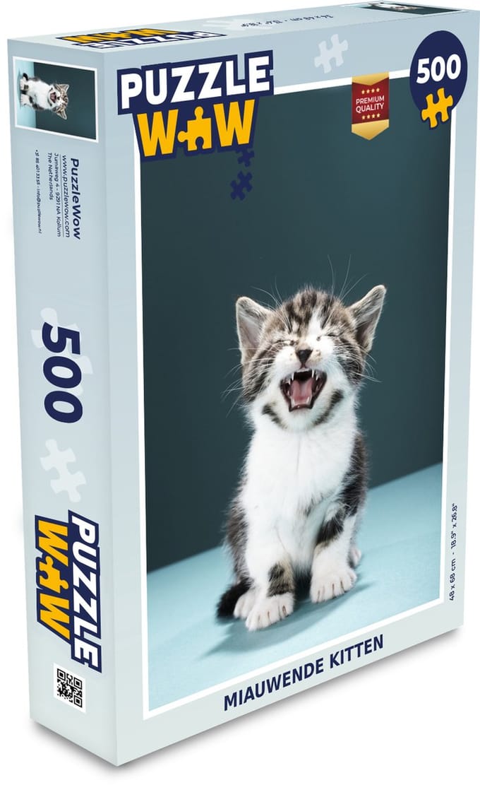 Puzzel Kat - Kitten - Miauw - Legpuzzel - Puzzel 500 stukjes