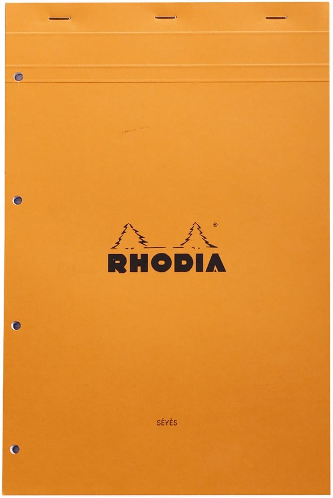Rhodia N°20 schrijfblok & schrift A4+ 80 vel Oranje