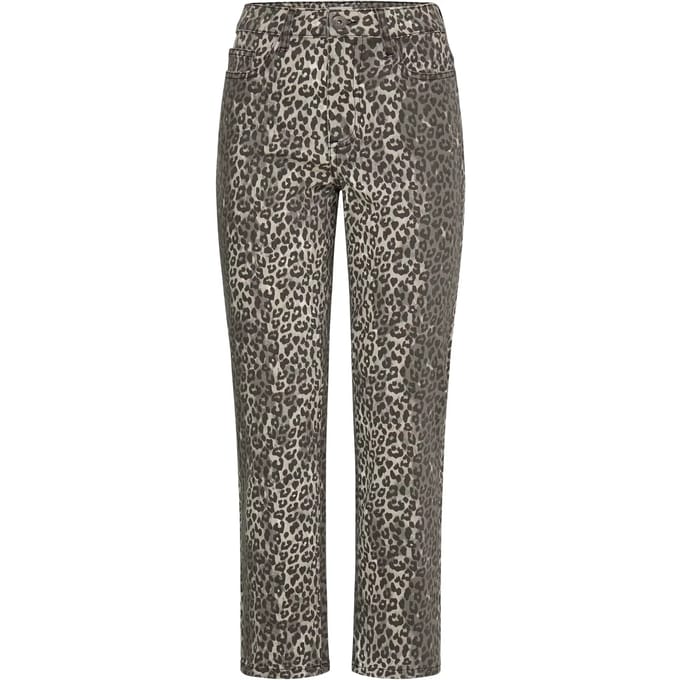 ICHI - IHZIGGY LEOPARD RAVEN PA - Dames - Relaxed fit jeans