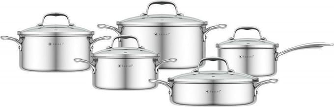 Kassel Top Chef 93038 - 10 delige pannenset - RVS