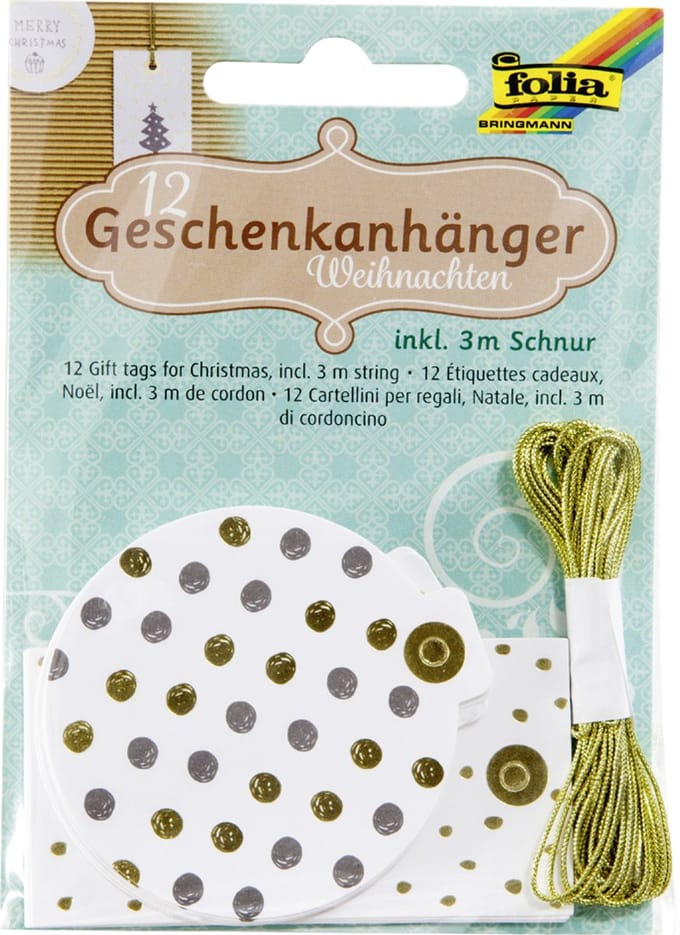Kraftpapieren cadeaulabels 'Kerst'