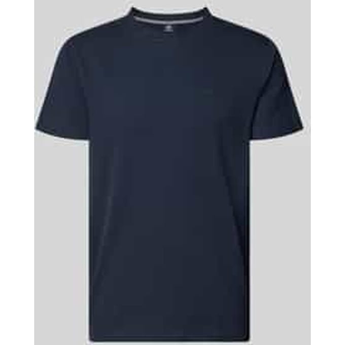 T-shirt met structuurpatroon en gestikt logo