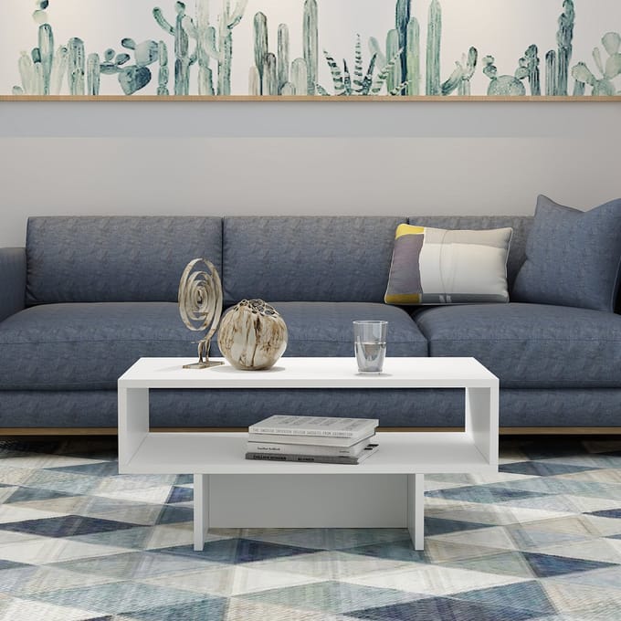 Salontafel Mjölby 36,4x80x45 cm wit