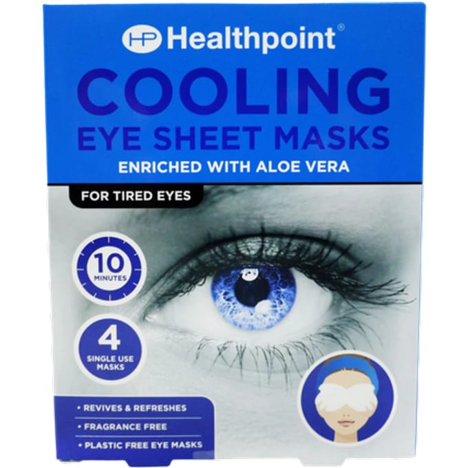 Healthpoint Cooling Eye Sheet Masks met Aloe Vera – 4 stuks