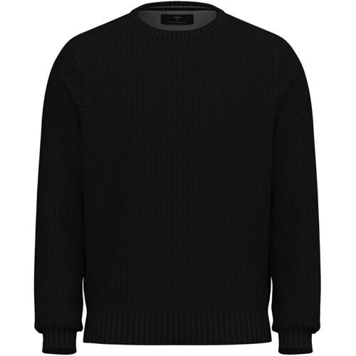 Fynch-Hatton Trui O-Neck Structure Supersoft Cotton Navy / male