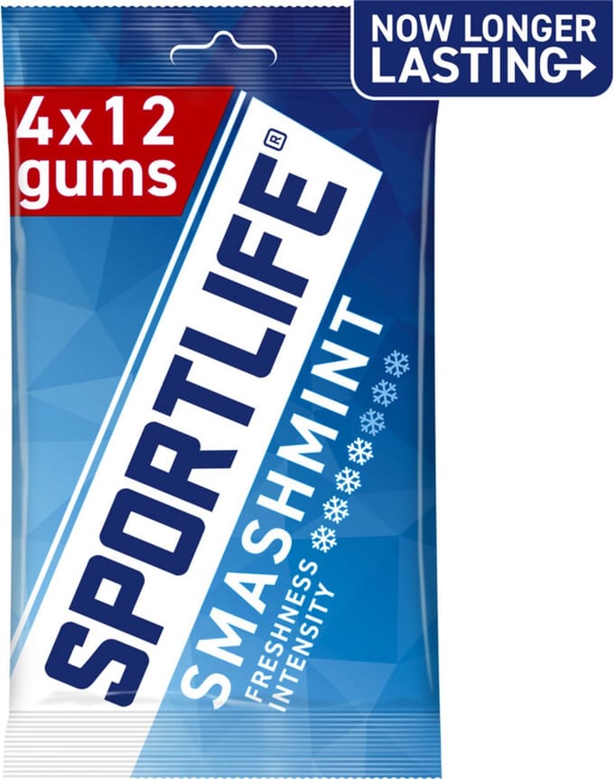Sportlife Smashmint - Kauwgom - Mint - 48 Stuks - 12x4 Pack