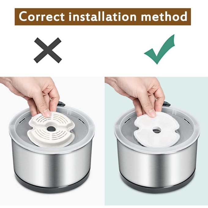 Vervangende cartridge voor waterdispenser voor huisdierenkatten 4Pcs/Set wit