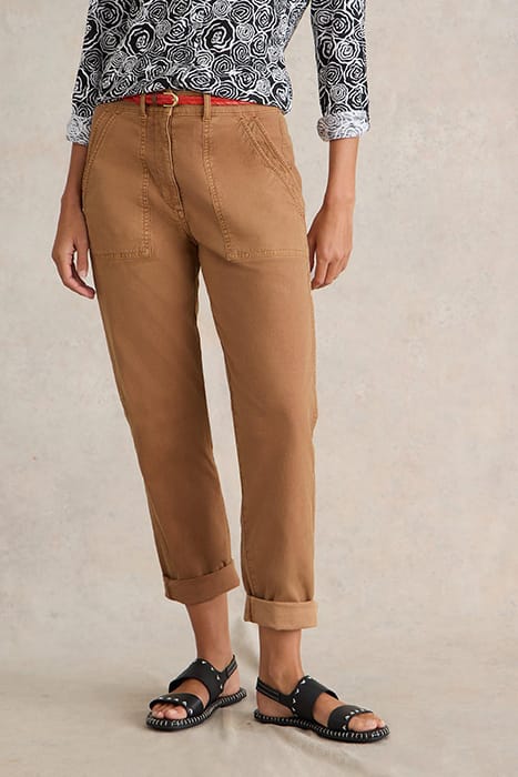 White Stuff Twister Chino Trouser Mid Tan Größe: 6 REGULAR | Chinos Outlet | Damen