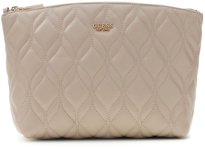 GUESS toilettas Maxine Top Zip Cosmetic Bag Light Taupe