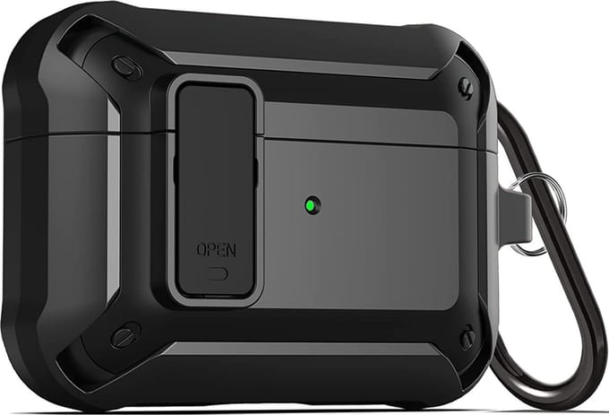 YONO Hoesje geschikt voor Airpods Pro 2 -1 - Case - Lock - Zwart