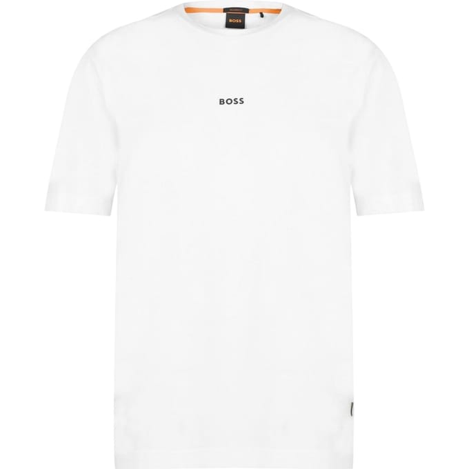Boss Oversized T-shirt voor heren met Tchup-logo (Wit)