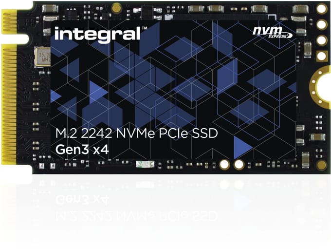 Integral 1TB M.2 2242 NVMe SSD Gen3 | Ultra-Compact Upgrade (3400/3000 MB/s)