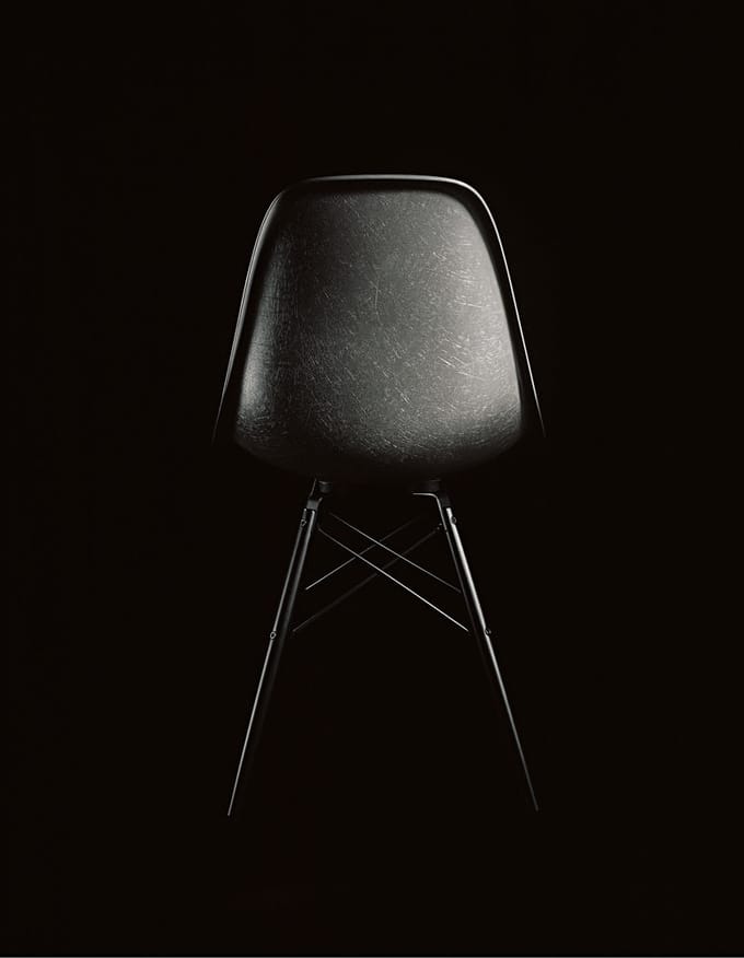 Vitra - Eames Fiberglass Side Chair DSR - Elephant Hide Grey - basic dark gepoedercoat - 4 - 6 Wochen